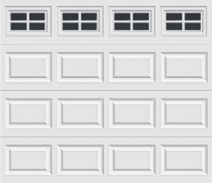 short raised panel door with colonial 509 windows