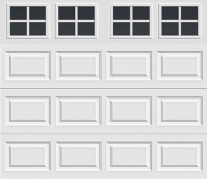 short panel door with short with square grilles windows