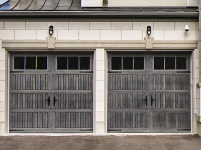 9800 Fiberglass Garage Door Sonoma Gray 6LiteSquare