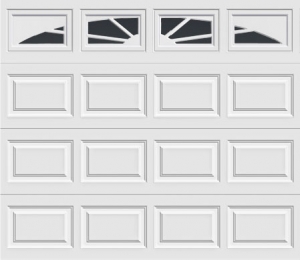 Clopay Sunset 501 Garage Door Window Inserts – White Vinyl, Short Panel, Set Of 2, Made In USA