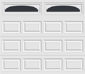 short panel garage door with cathedral 607 windows