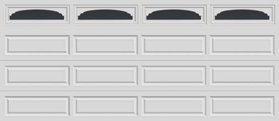 16 long panel clopay premium series garage door cathedral 607 windows