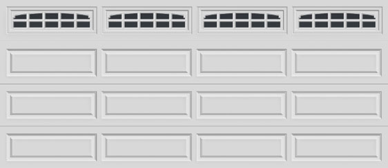 16 long panel clopay premium series garage door charleston 608 windows