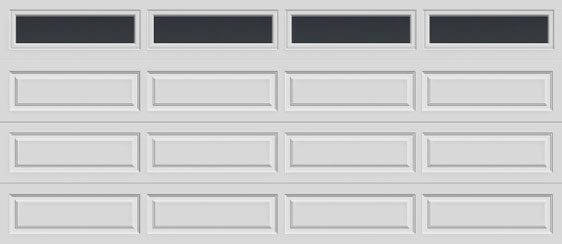 16 long panel clopay premium series garage door long plain windows
