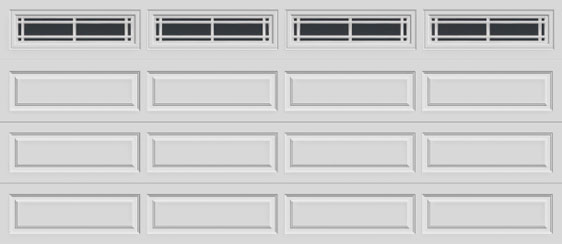 16 long panel clopay premium series garage door prairie 610 windows