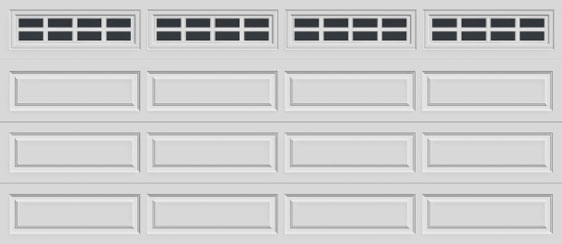 16 long panel clopay premium series garage door stockton 612 windows