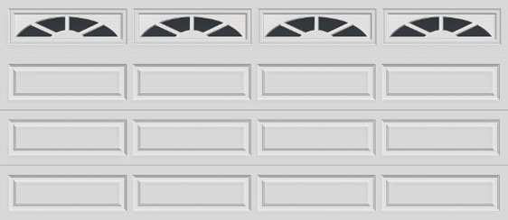 16 long panel clopay premium series garage door sunset 601 windows