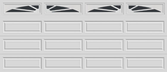 16 long panel clopay premium series garage door sunset 603 windows
