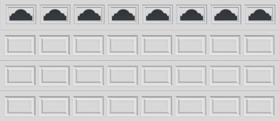 16 short panel clopay premium series garage door cathedral 507 windows