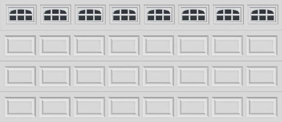 16 short panel clopay premium series garage door charleston 508 windows
