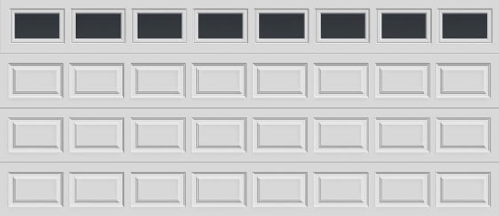 16 short panel clopay premium series garage door plain short windows