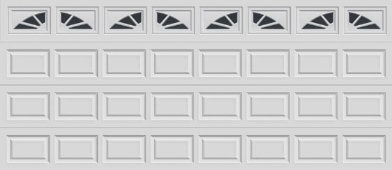 16 short panel clopay premium series garage door sunset 501 windows