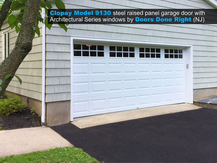 Clopay Brand Model 9130 Steel Raised, Raised Panel Garage Door