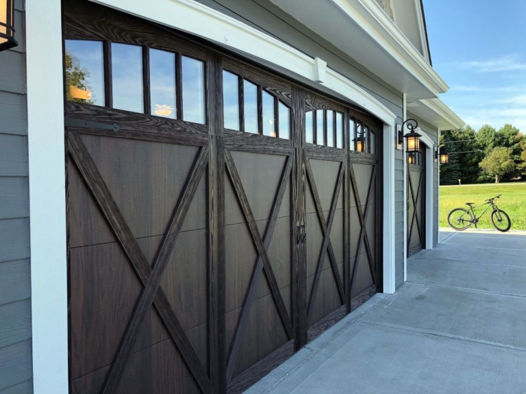 CHI Shoreline WoodTone Overlay Carriage House Garage Doors Doors