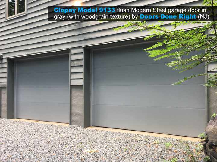 Clopay Brand Model 9133 Flush Modern, Gray Garage Door