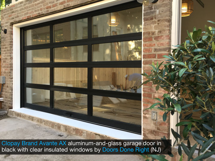 Clopay Avante Ax Modern Aluminum And, Modern Glass Garage Doors