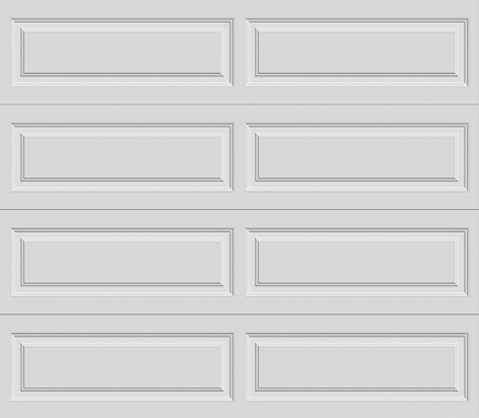 long panel Clopay Premium Series garage door with solid top section - no windows
